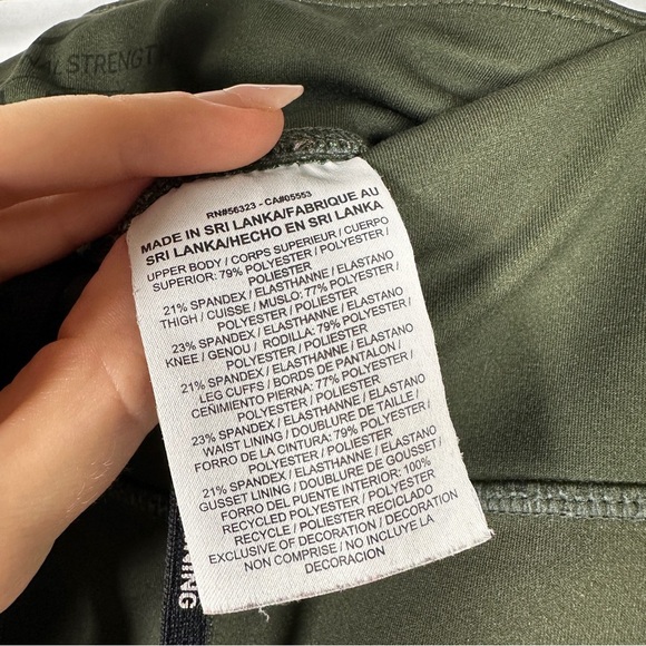 Nike Zonal Strength 3/4 Compression Training Tights Olive Green M Running Gym - Picture 11 of 15